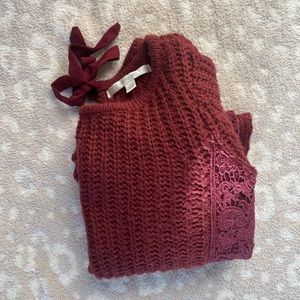 Burgundy Lauren Conrad Sweater, sz SMALL